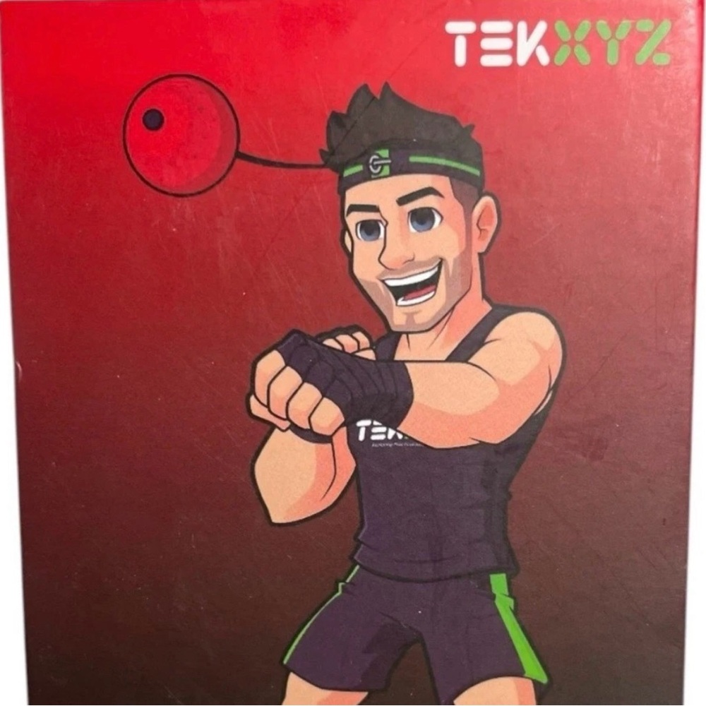 TekXYZ Reflex Ball witn Smart App - Home Workouts & Fitness - Black/Red